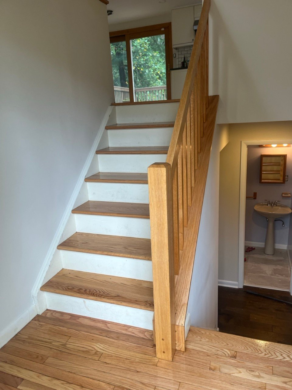 New flooring installed in a residential space