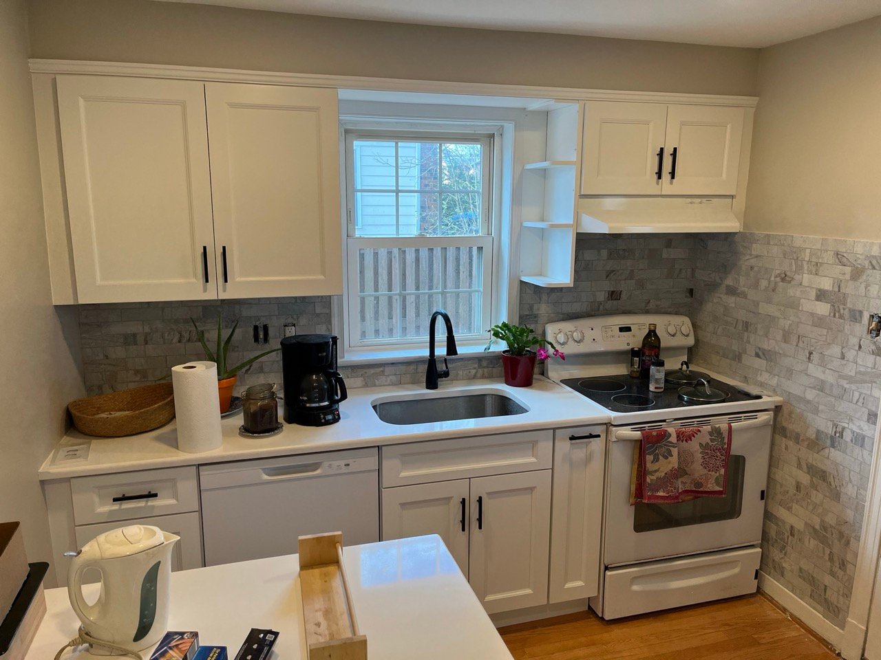 Remodeled kitchen with custom cabinets in Montgomery County, MD